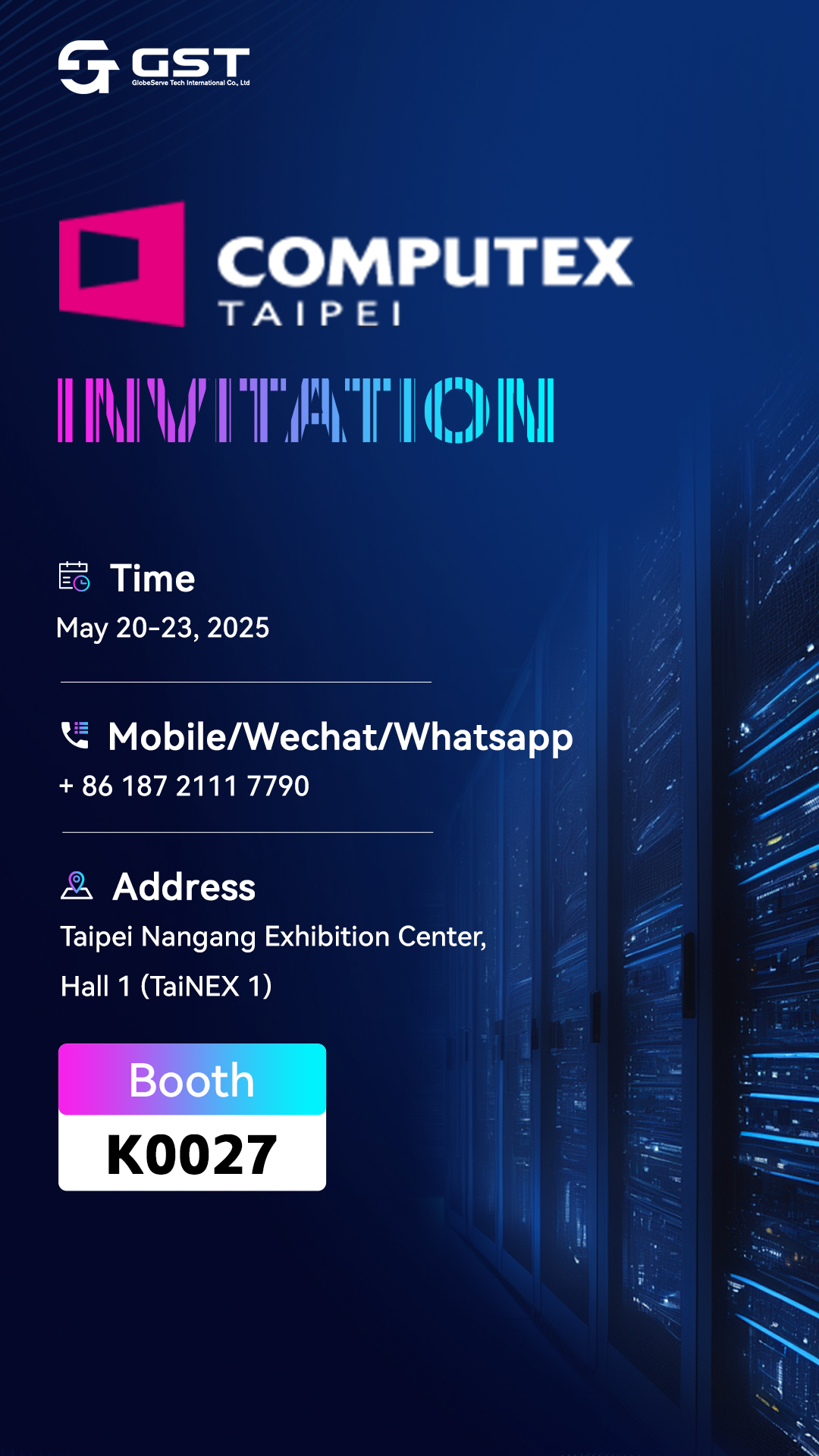 Join GST at COMPUTEX Taipei 2025!